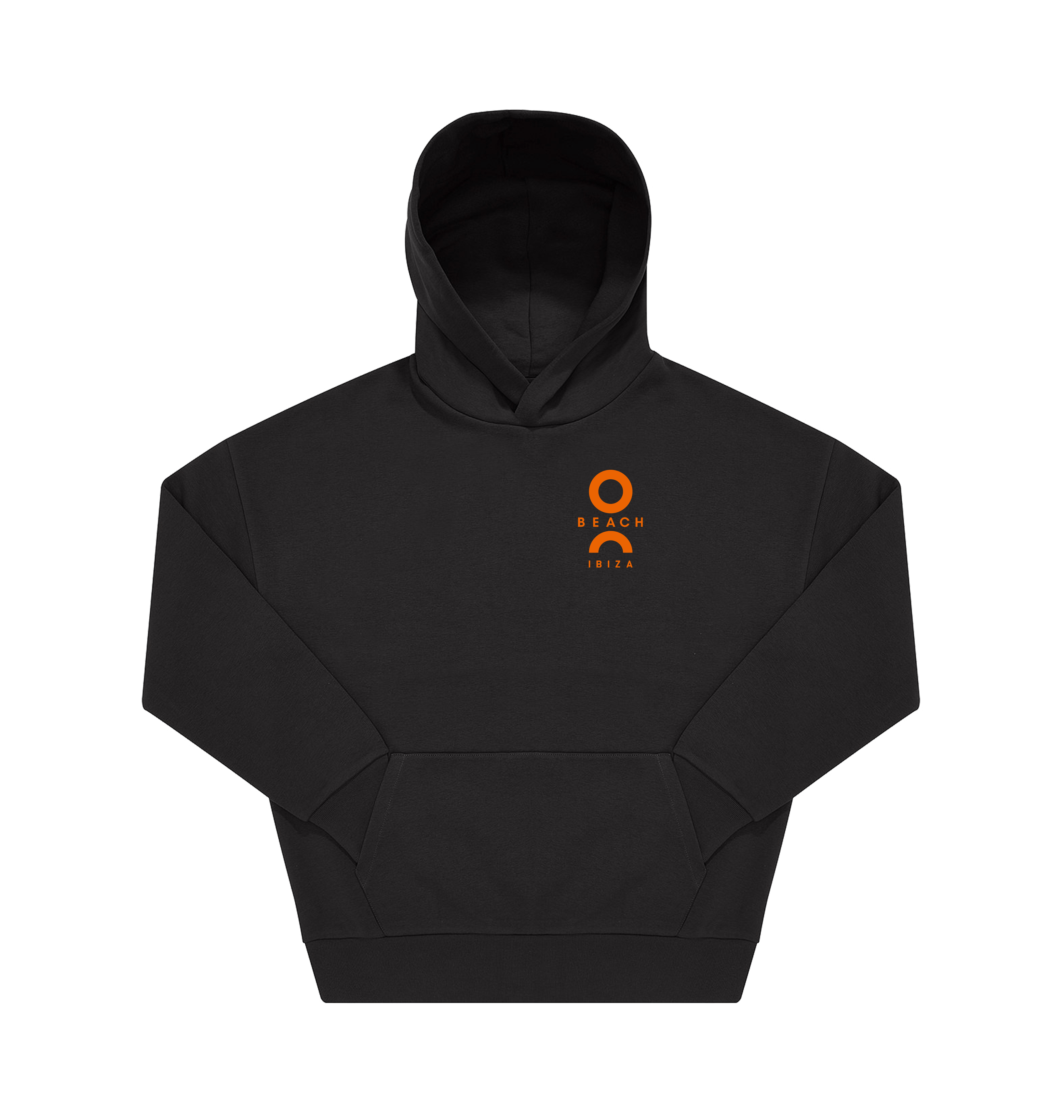 O Beach orange logo pullover hoodie-O Beach Ibiza Store