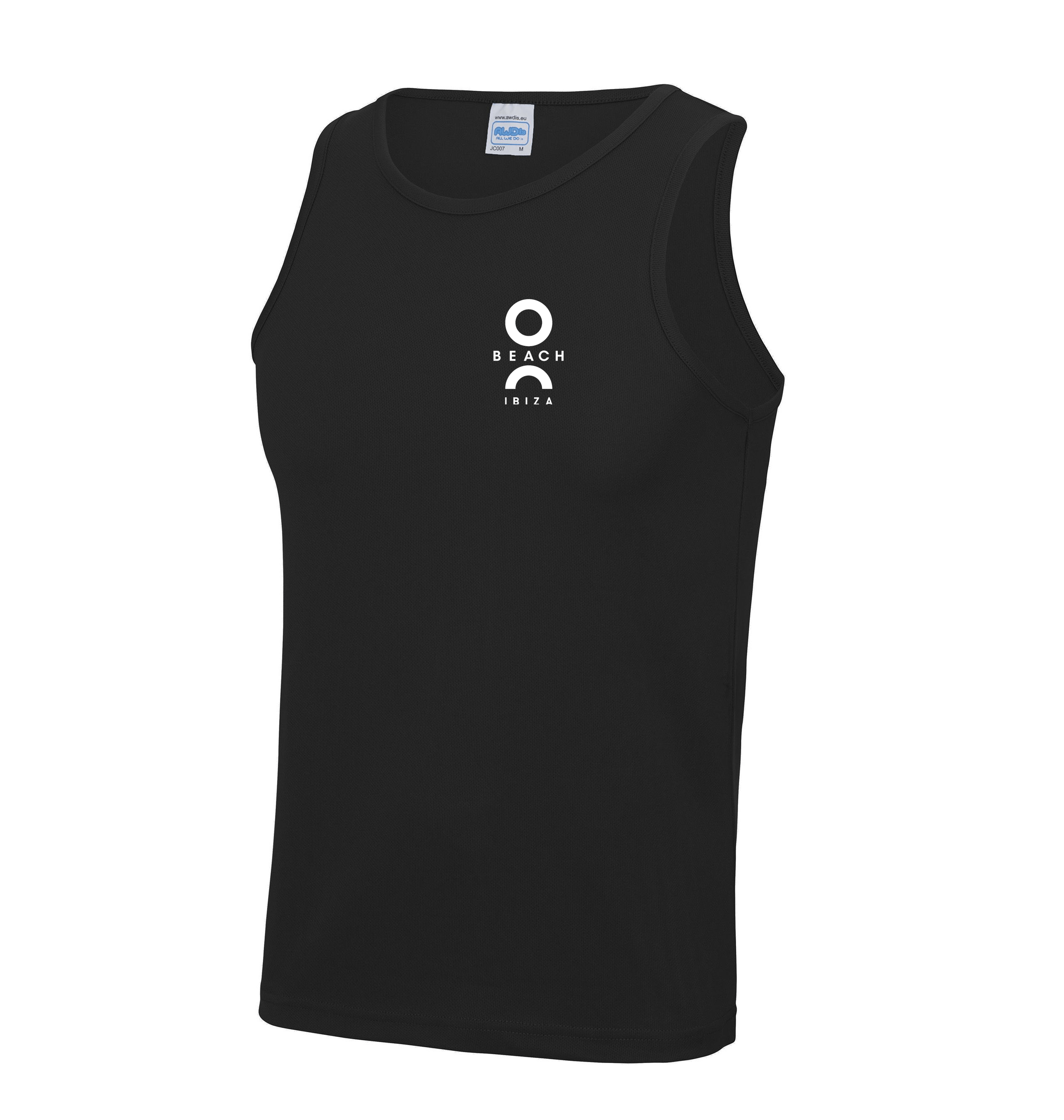 O Beach white logo men's vest-O Beach Ibiza Store
