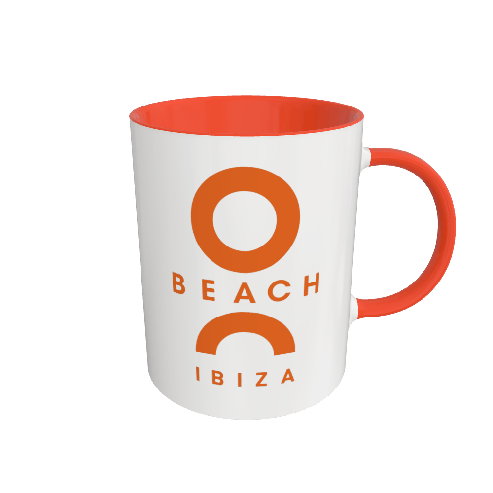 O Beach Logo Two Tone Print Mug-O Beach Ibiza Store