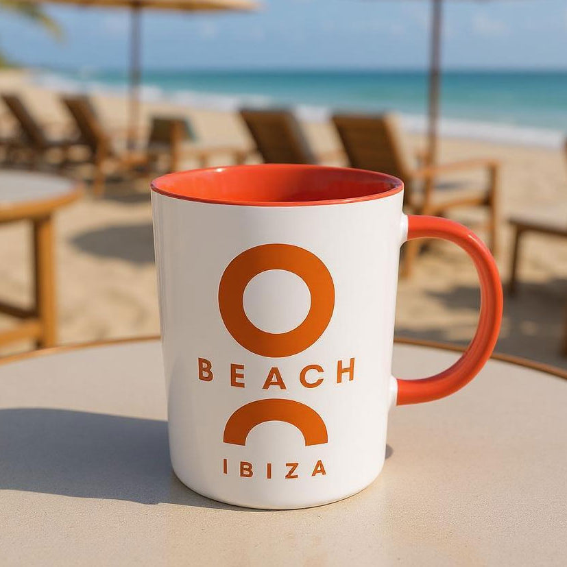 O Beach Logo Two Tone Print Mug-O Beach Ibiza Store