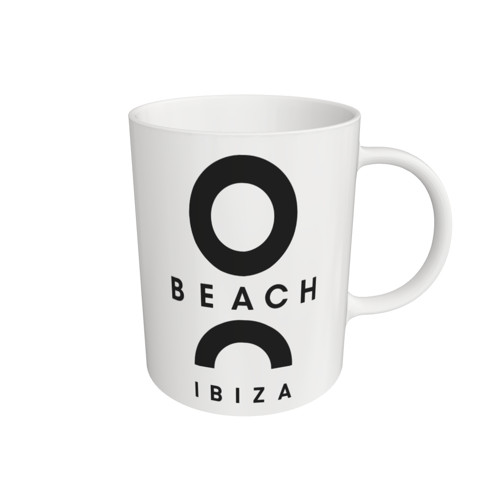 O Beach Logo Print Mug-O Beach Ibiza Store