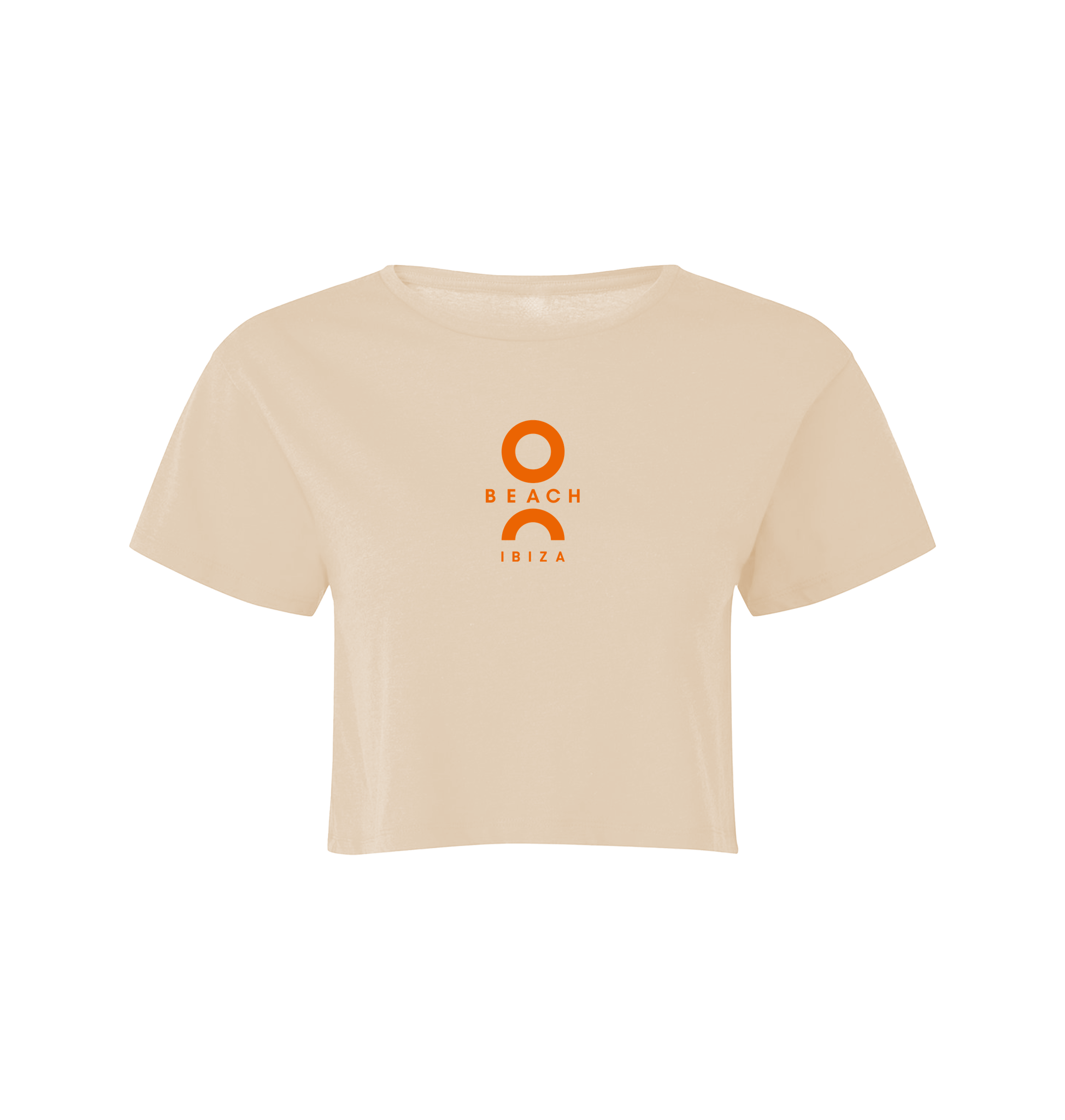 O Beach orange logo women's crop top-O Beach Ibiza Store