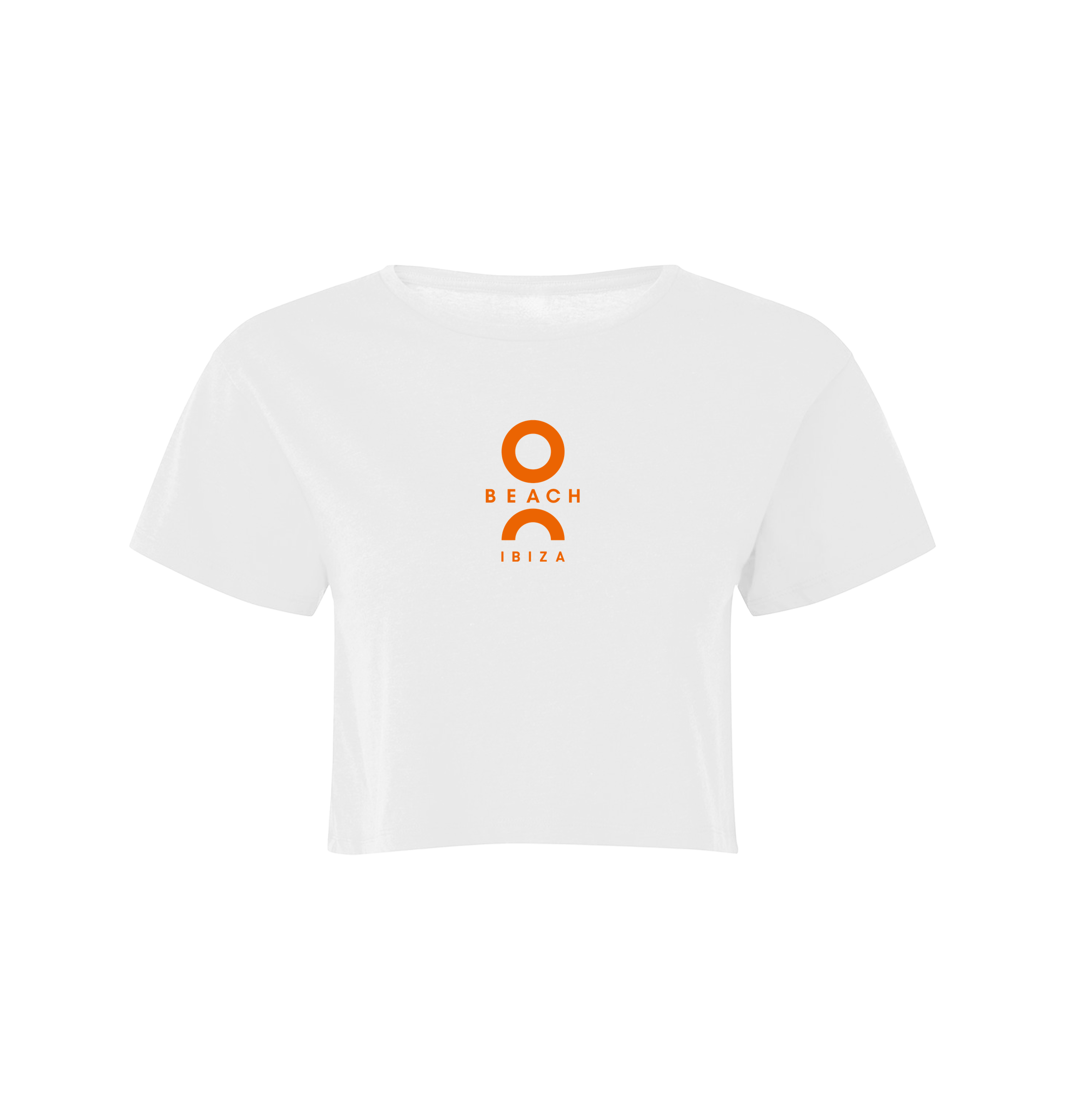 O Beach orange logo women's crop top-O Beach Ibiza Store