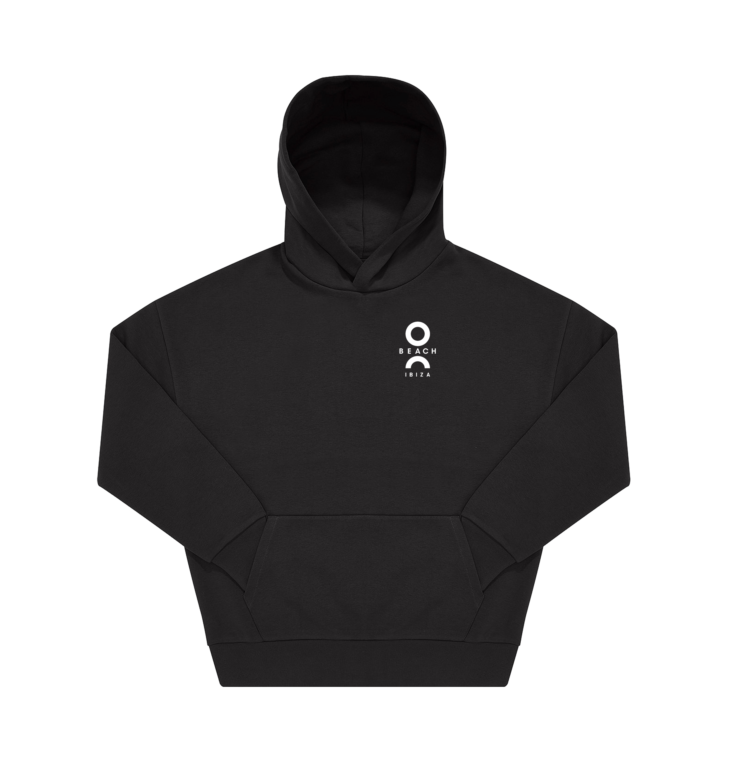 O Beach white logo pullover hoodie-O Beach Ibiza Store