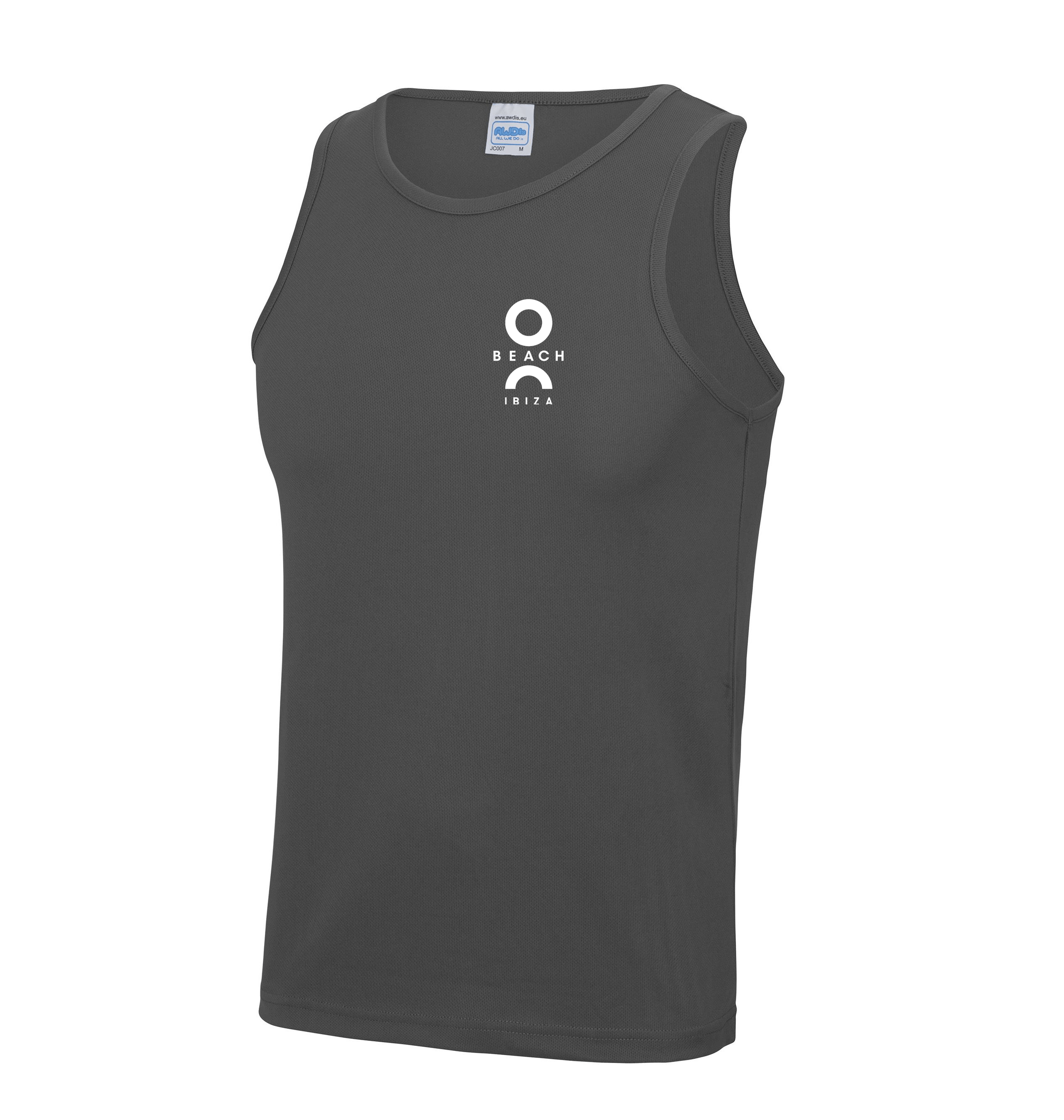 O Beach white logo men's vest-O Beach Ibiza Store