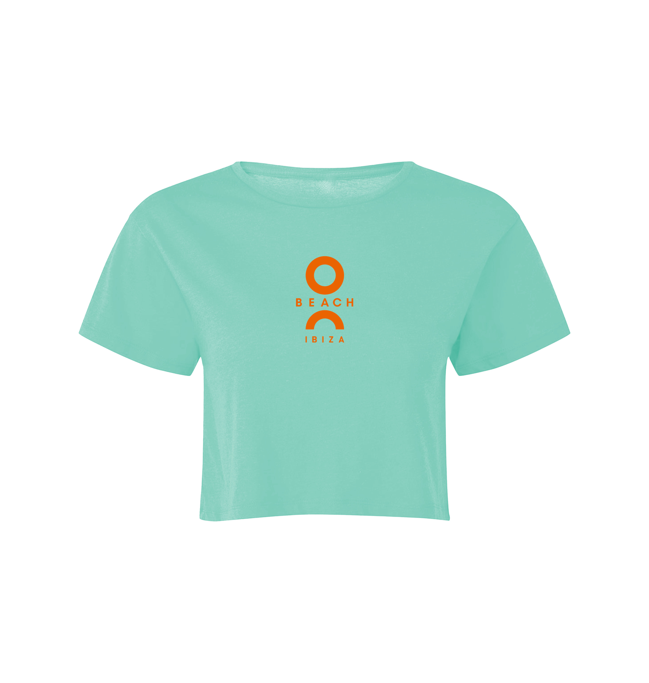 O Beach orange logo women's crop top-O Beach Ibiza Store
