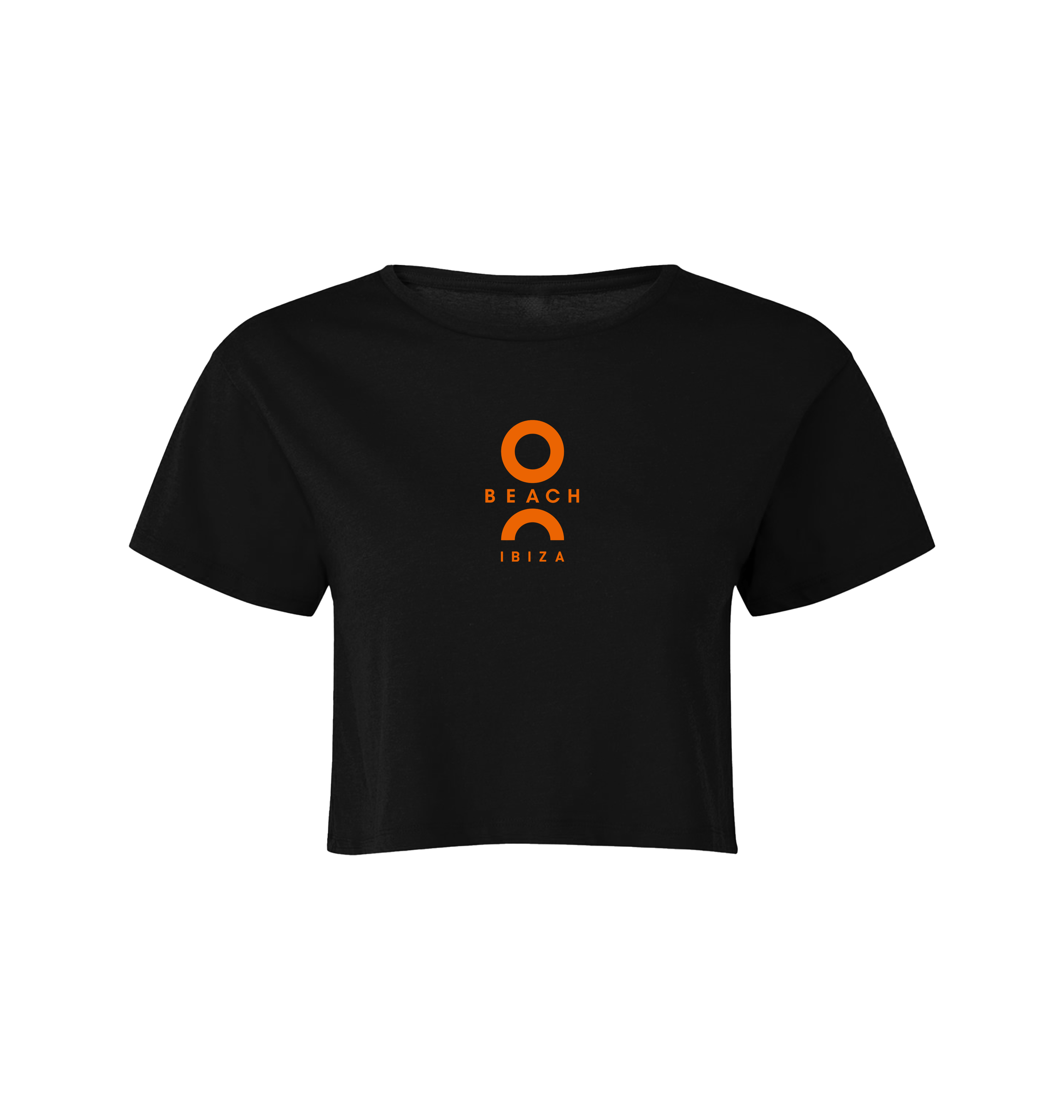O Beach orange logo women's crop top-O Beach Ibiza Store