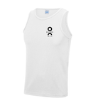 O Beach black logo men's vest in white-O Beach Ibiza Store