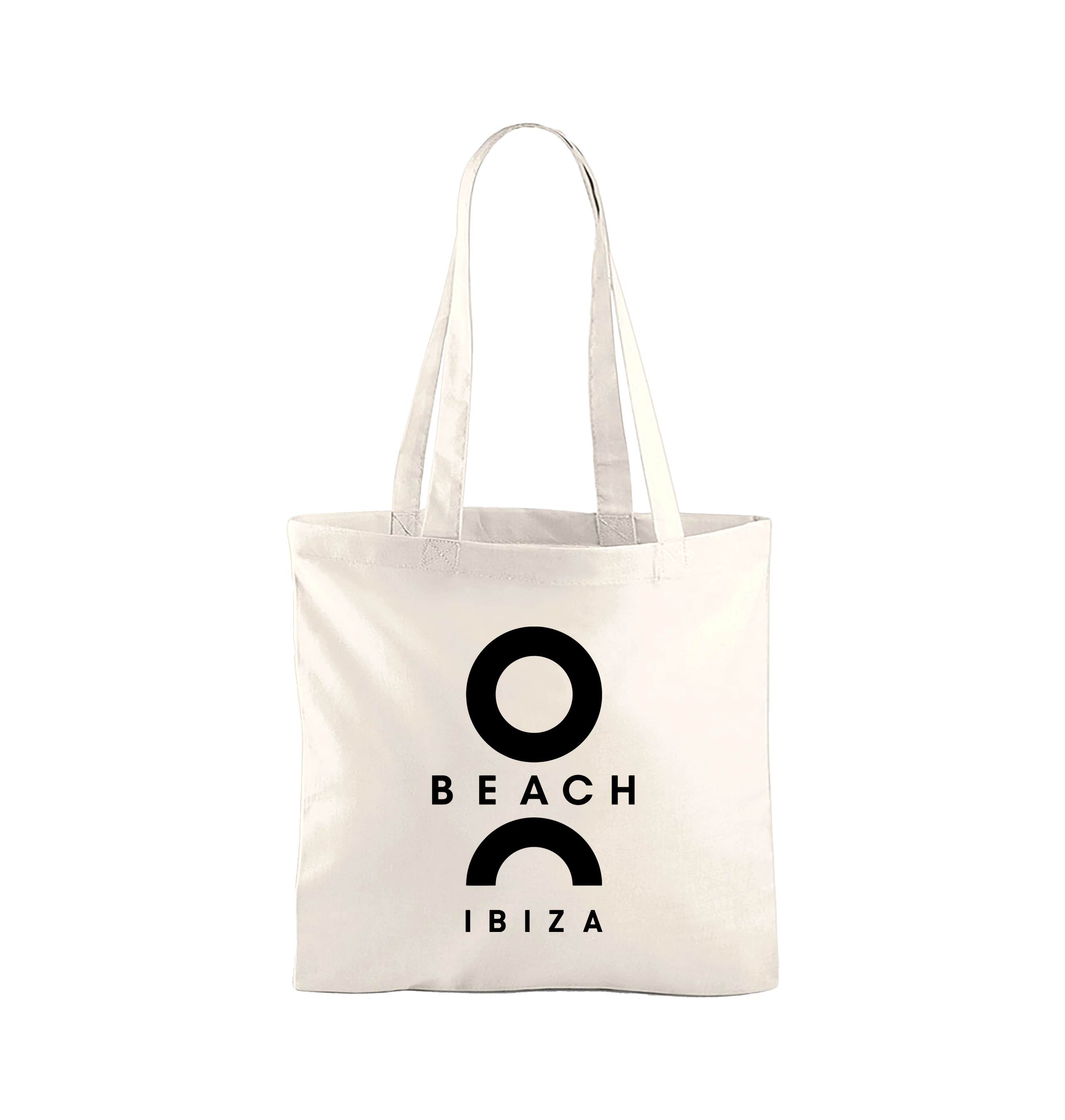 O Beach Logo Print Natural Woven Tote Bag-O Beach Ibiza Store
