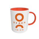 O Beach Logo Two Tone Print Mug-O Beach Ibiza Store