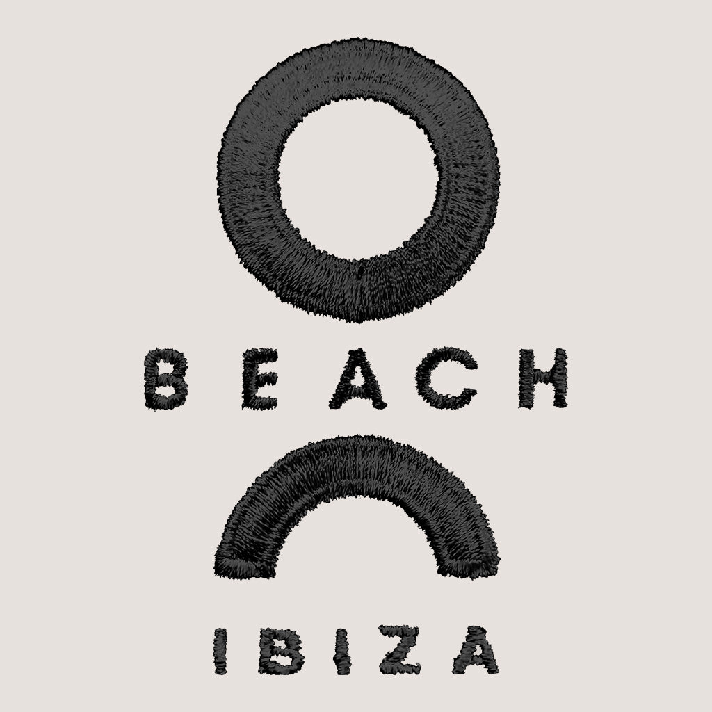 O Beach Logo Black Embroidered Beanie Hat-O Beach Ibiza Store