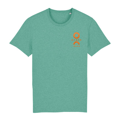 O Beach Orange Embroidered Logo Men's Organic T-Shirt