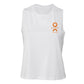O Beach Orange Embroidered Logo Women's Racer Back Cropped Vest