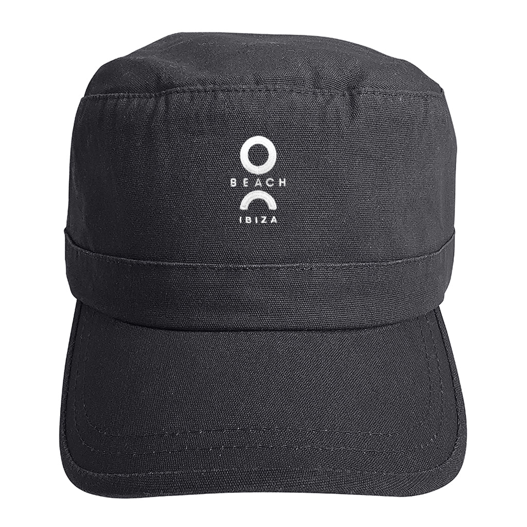 O Beach White Embroidered Logo Army Cap-Cap-O Beach Ibiza