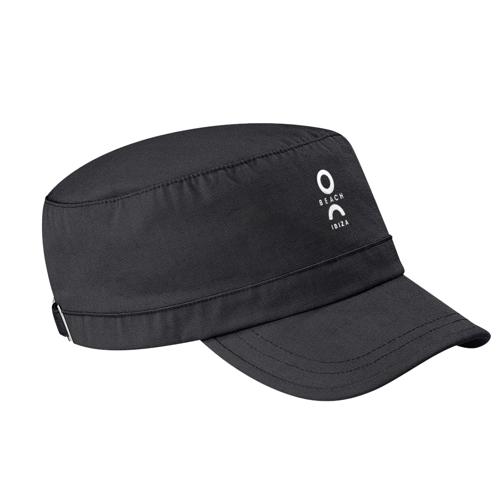 O Beach White Embroidered Logo Army Cap-Cap-O Beach Ibiza