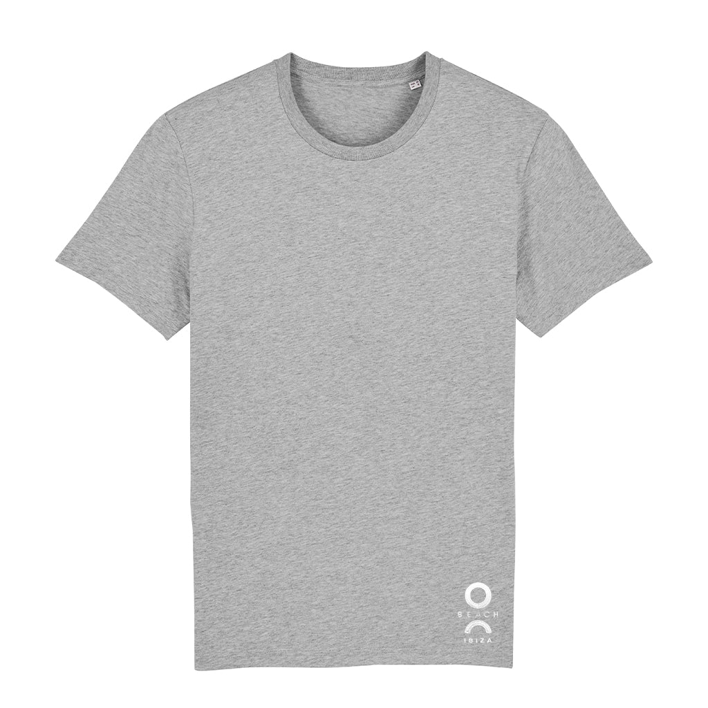 O Beach White Embroidered Logo Men's Organic T-Shirt