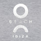 O Beach White Embroidered Logo Retro Drawstring Shorts