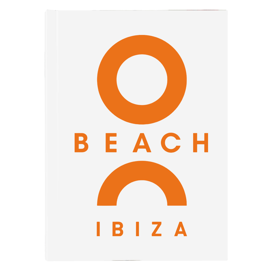 O Beach Orange Logo A5 Hard Cover Notebook-Notebook-O Beach Ibiza