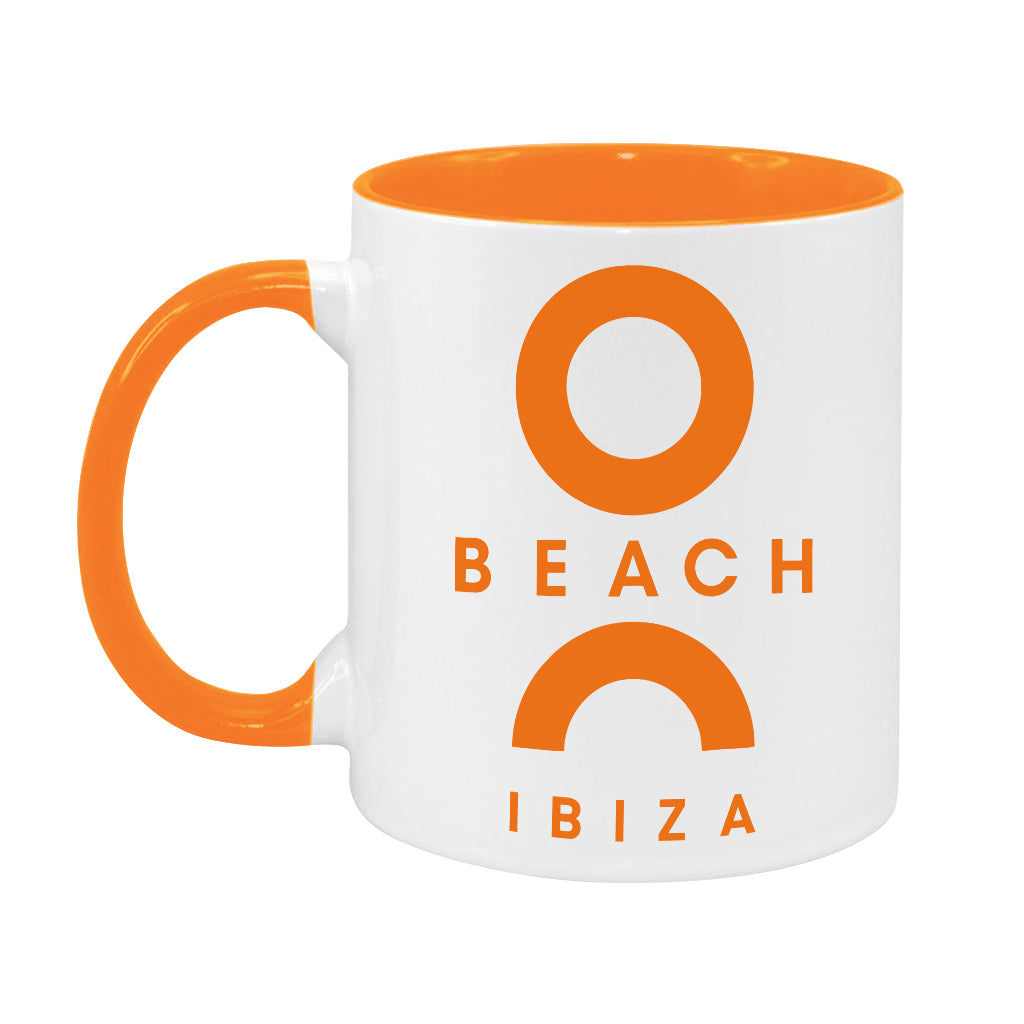 O Beach Orange Logo Two Colour Mug-Mug-O Beach Ibiza