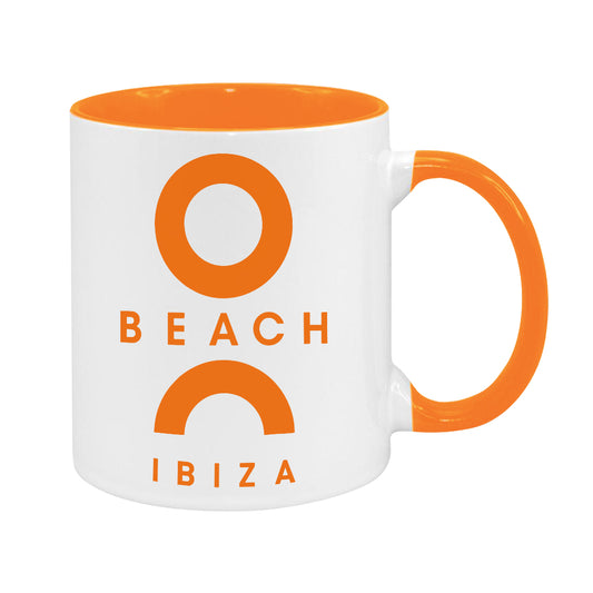 O Beach Orange Logo Two Colour Mug-Mug-O Beach Ibiza