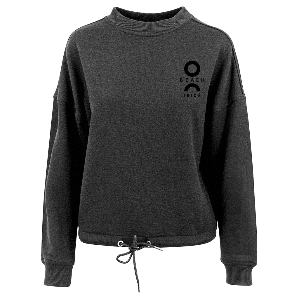 O Beach Logo Women's Oversize Drawstring Sweatshirt