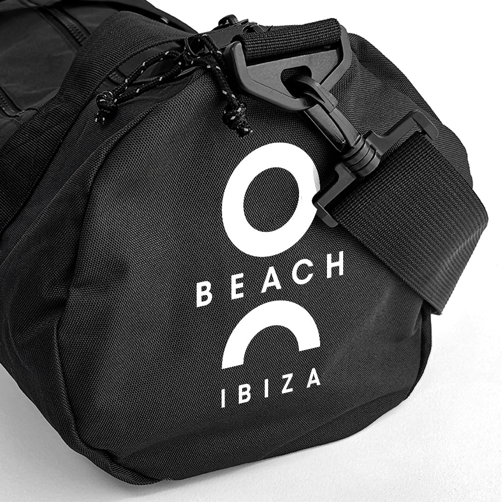O Beach Logo White Recycled Barrel Bag-O Beach Ibiza Store