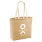 O Beach White Logo Jute Shopping Bag-Totebag-O Beach Ibiza