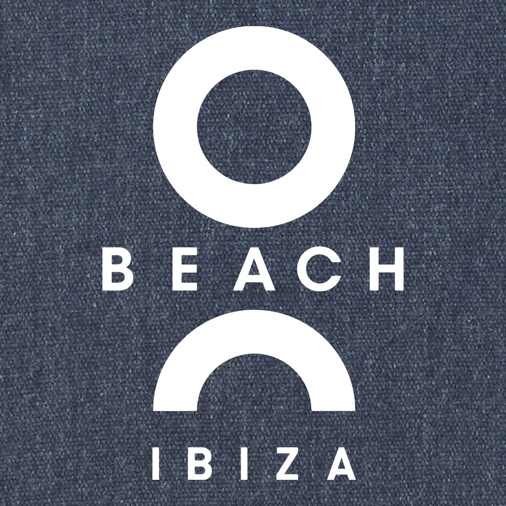 O Beach Logo White Woven Tote Bag-O Beach Ibiza Store