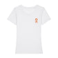 O Beach Orange Flock Logo Women's Iconic Fitted T-Shirt