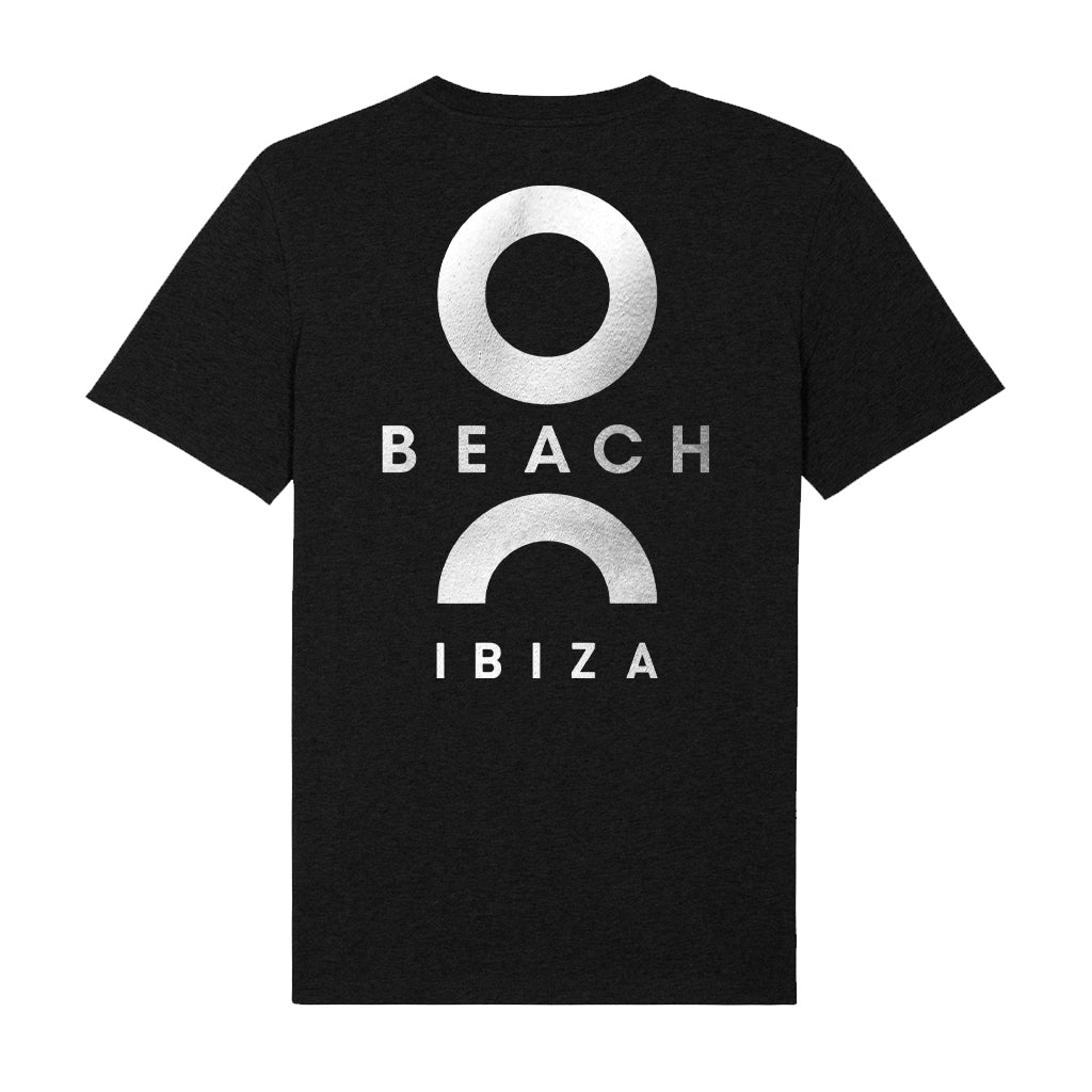 O Beach Metallic Silver Logo Men's Organic T-Shirt-T-Shirt-O Beach Ibiza